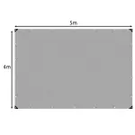 Spevnená HDPE plachta 4x5 m Gardlov – Nepremokavá obojstranná ochranná plachta 120 g/m² sivá