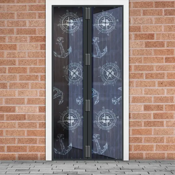 Magnetická sieť proti hmyzu na dvere 100 × 210 cm – vzor kotvy