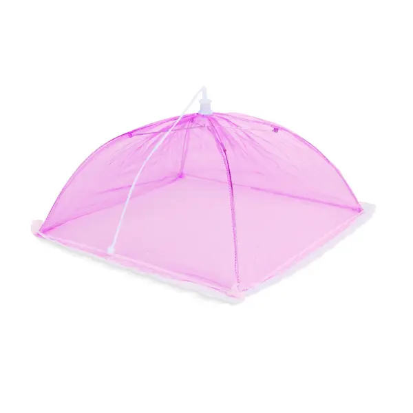 Ochranný sieťovaný kryt na potraviny 30 × 30 cm – ružový