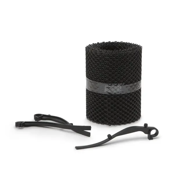 Ochranná sieťka do odkvapov proti lístiu 6 m × 15 cm – s 15 upevňovacími háčikmi